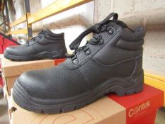 Centek Black Steel Toe Cap Boot size 10 New & Boxed.