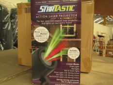 | 1X | STARTASTIC ACTION LASER PROJECTOR WITH 6 LASER MODES | NEW AND BOXED | SKU C5060191465304 |