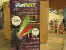 | 1X | STARTASTIC ACTION LASER PROJECTOR WITH 6 LASER MODES | NEW AND BOXED | SKU C5060191465304 |