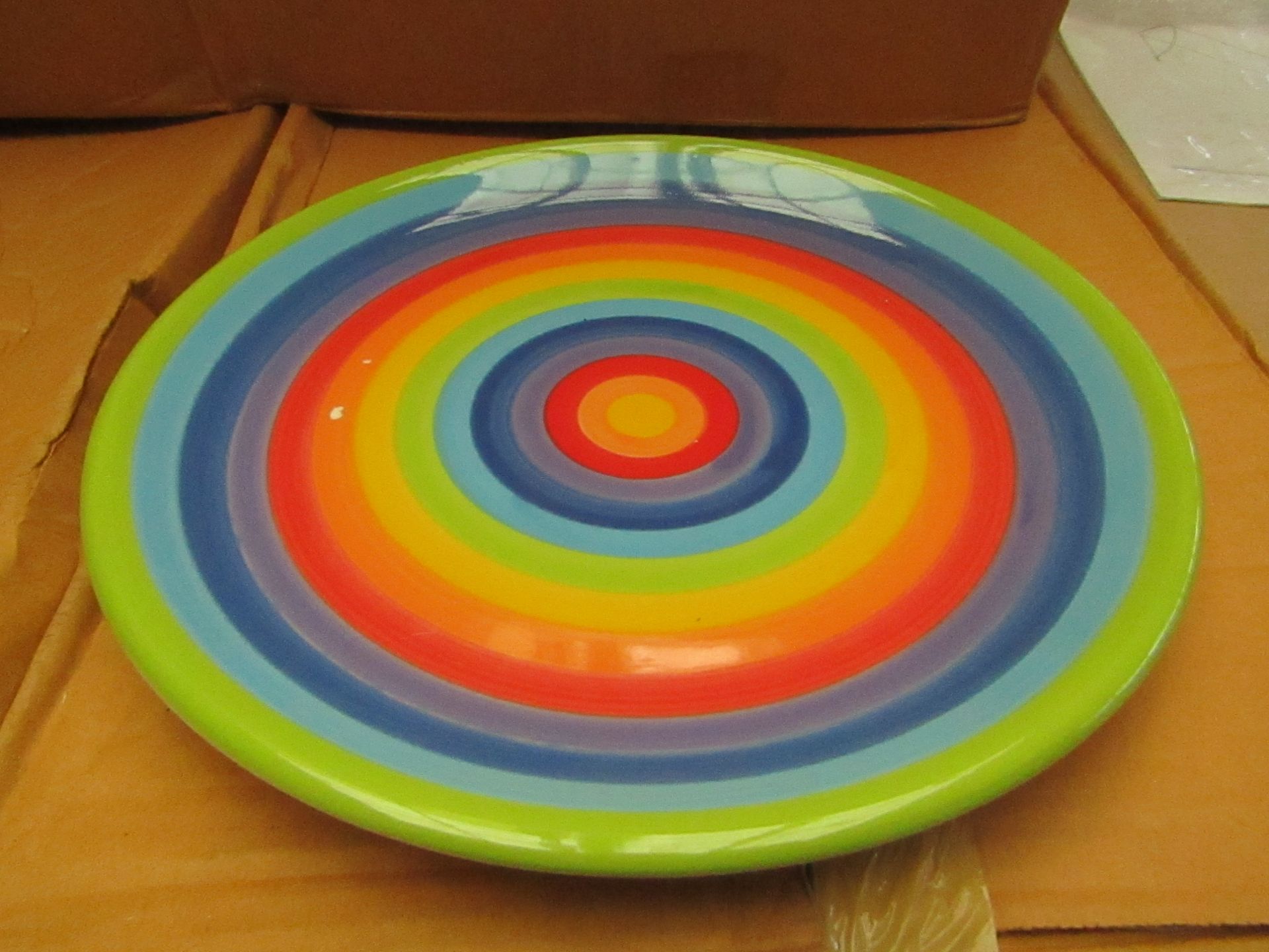 8x Rainbow - Large Plates (26cm) - New & Packaged.