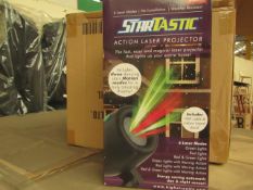 | 1X | STARTASTIC ACTION LASER PROJECTOR WITH 6 LASER MODES | NEW AND BOXED | SKU C5060191465304 |