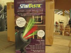 | 1X | STARTASTIC ACTION LASER PROJECTOR WITH 6 LASER MODES | NEW AND BOXED | SKU C5060191465304 |