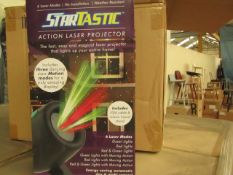 | 1X | STARTASTIC ACTION LASER PROJECTOR WITH 6 LASER MODES | NEW AND BOXED | SKU C5060191465304 |