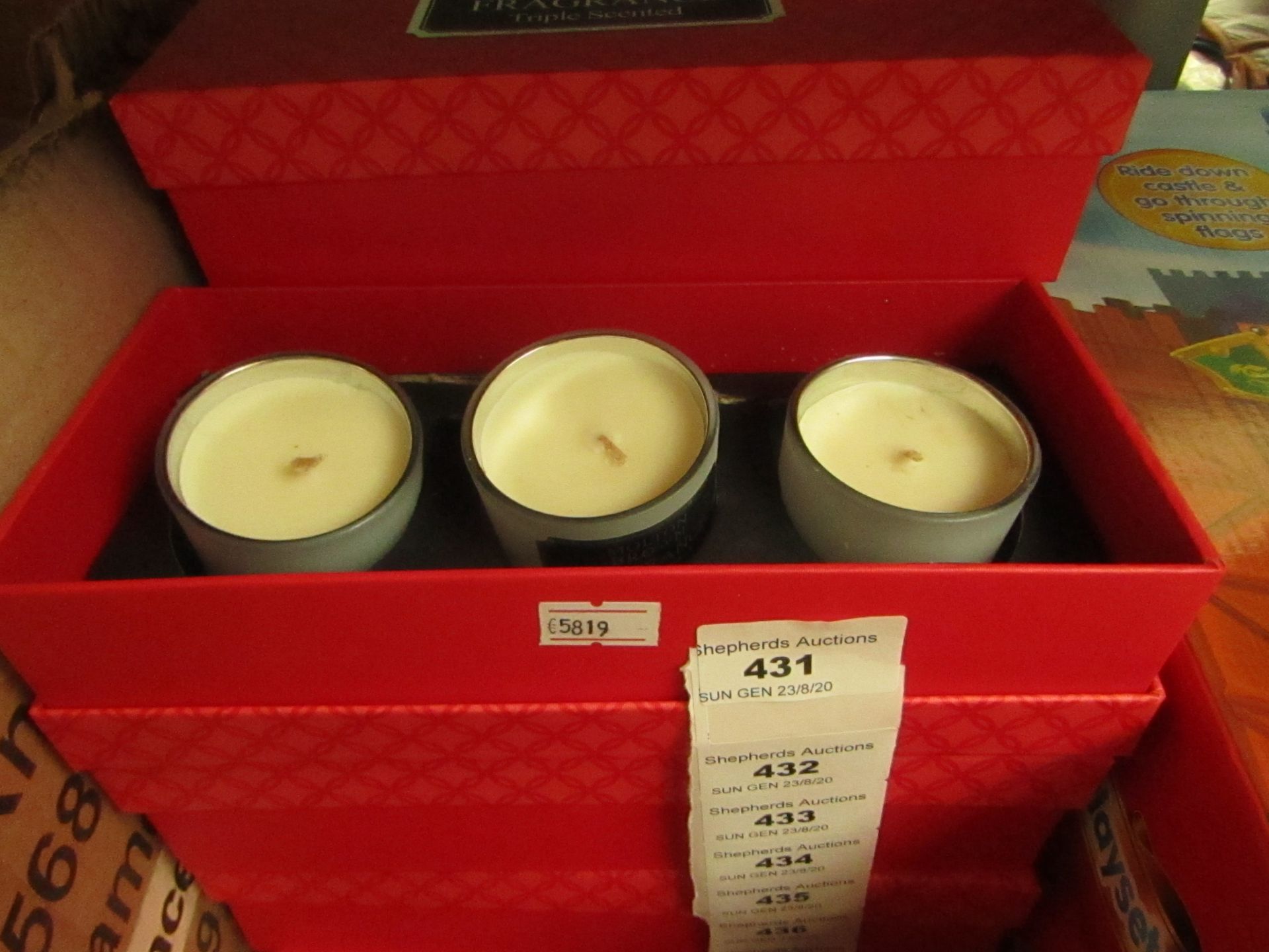 Set of 3 Candle's - All Triple Scented - Unused & Boxed.