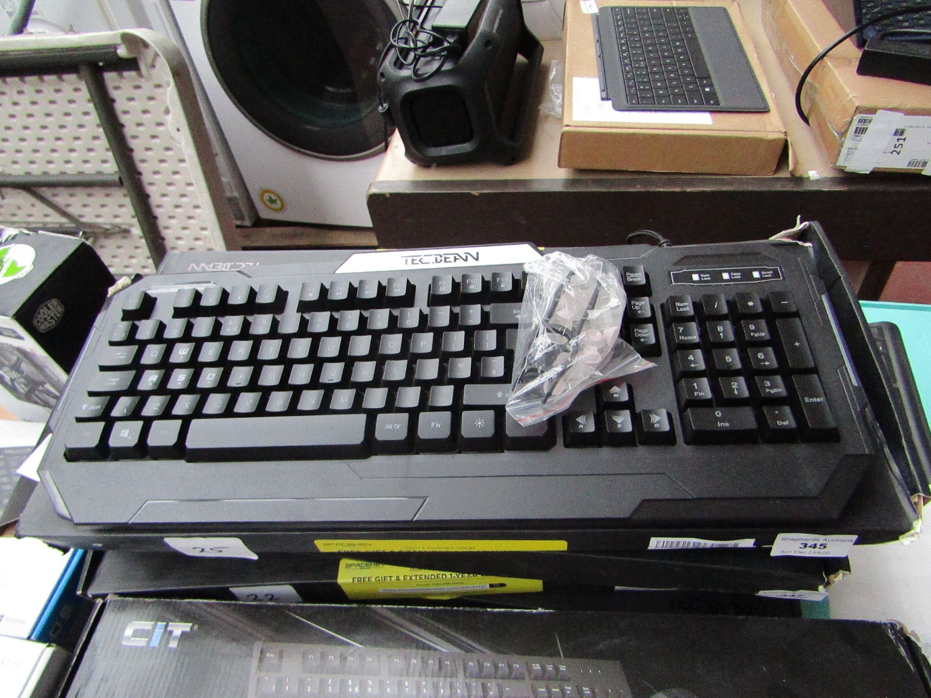 Spacekey Tech Bean USB gaming keyboard, unchecked and boxed