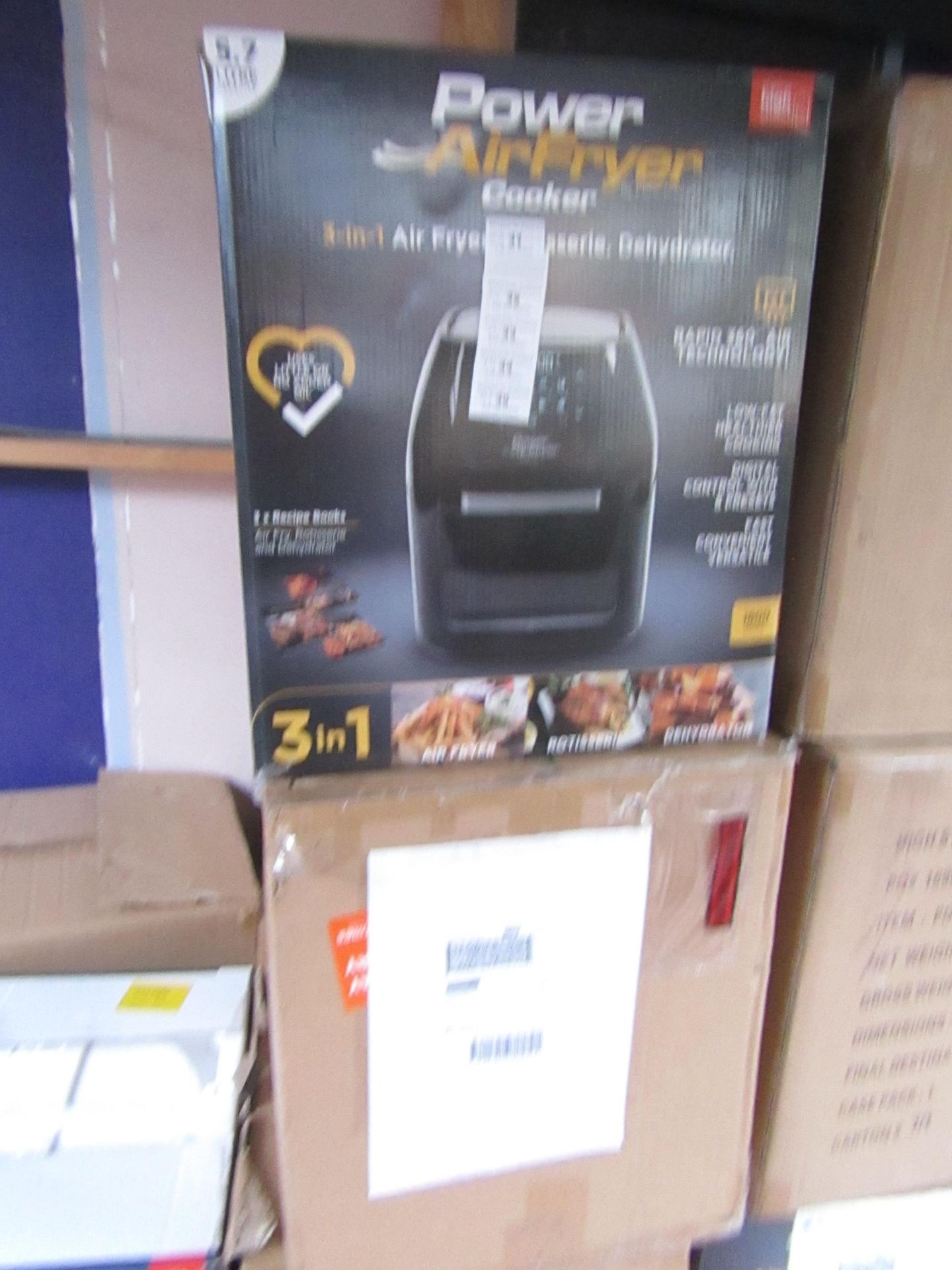 | 4X | POWER AIR FRYER COOKERS | UNCHECKED AND BOXED SOME MAY BE IN NON PICTURE BROWN BOXES| NO