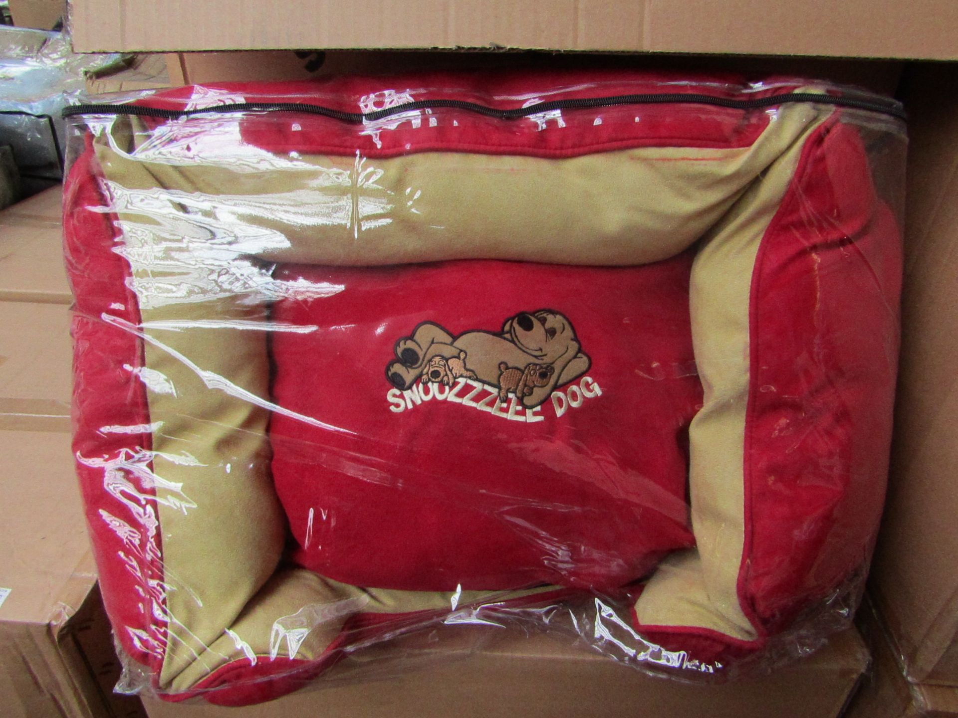 15x Snoozzzeee Dog - Cherry Red Sofa Dog Bed (23") - All New & Packaged.