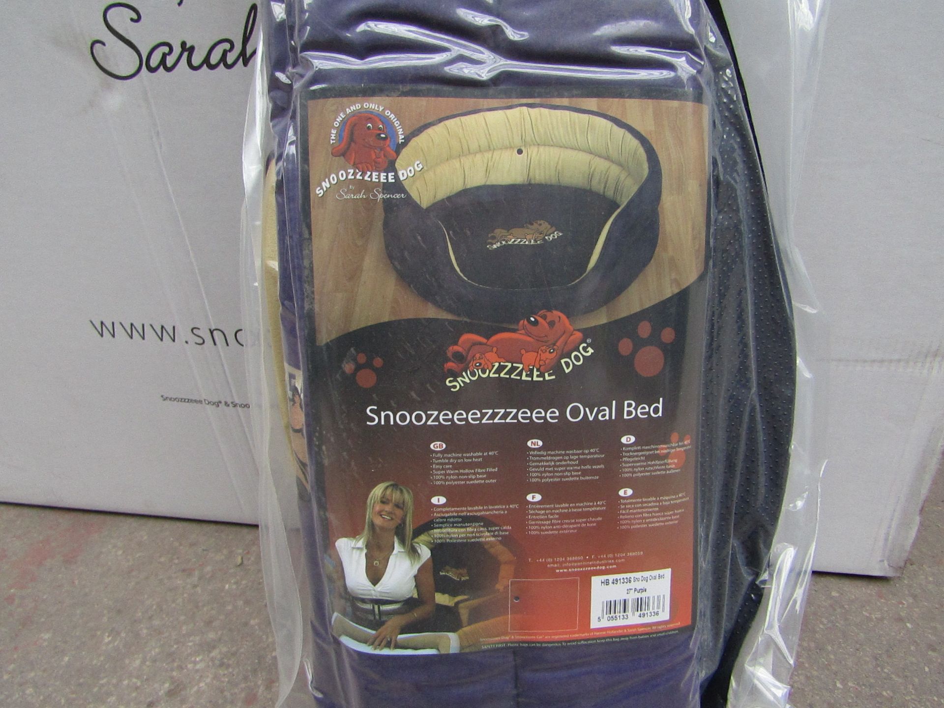 5x Snoozzzeee Dog - Oval Purple Dog Bed (27") - All New & Packaged.