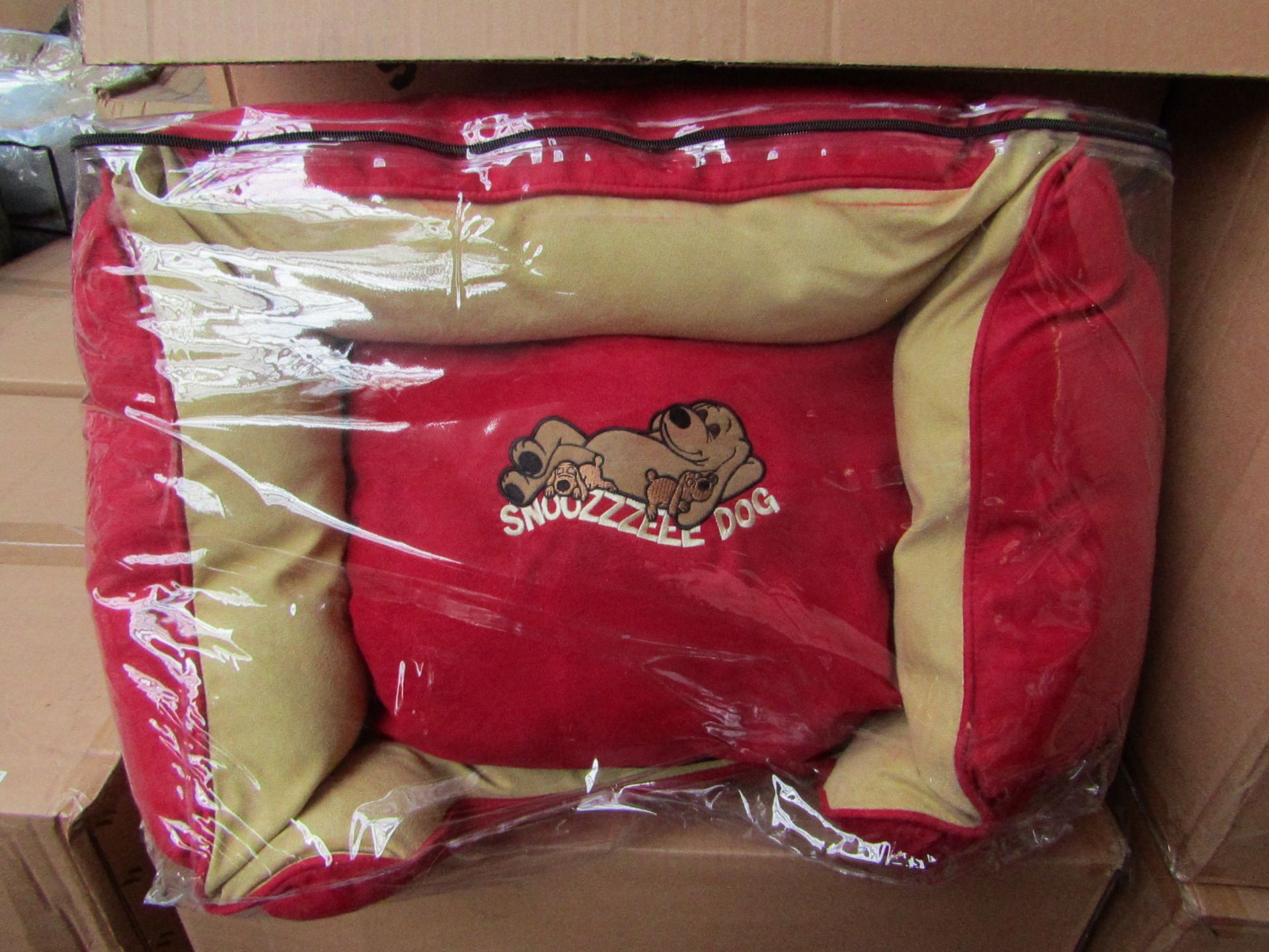 15x Snoozzzeee Dog - Cherry Red Sofa Dog Bed (23") - All New & Packaged.