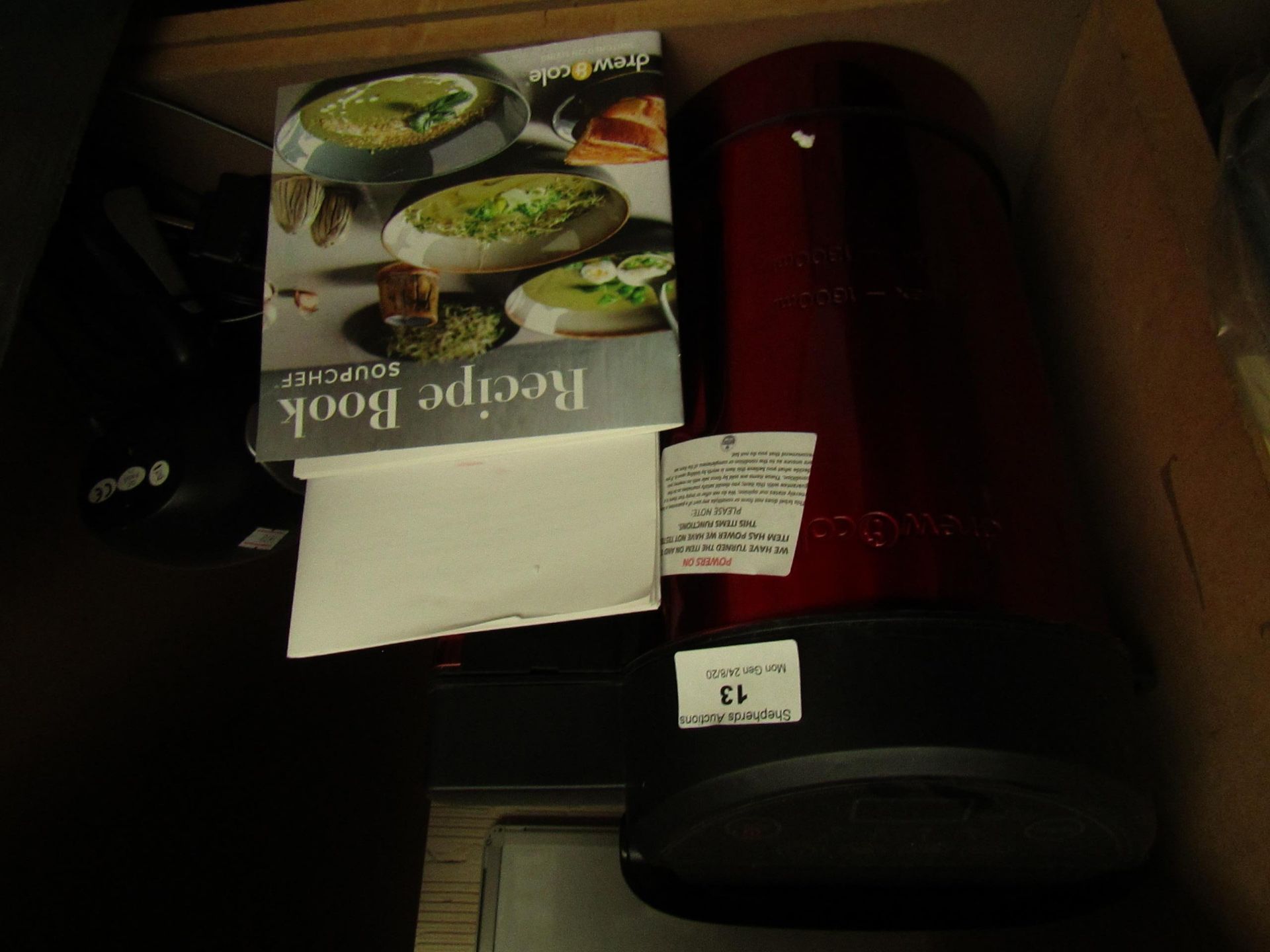 | 1X | DREW AND COLE SOUP CHEF | UNBOXED AND POWERS ON | NO ONLINE RESALE | SKU C 5060541516809 |