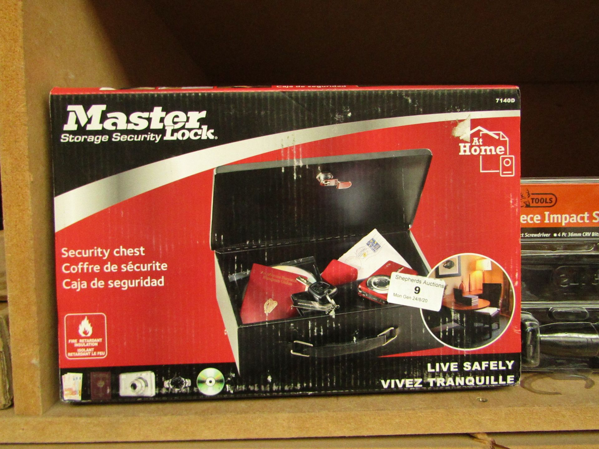 Master Lock 7140D Securtity Chest with Keys. New & Boxed