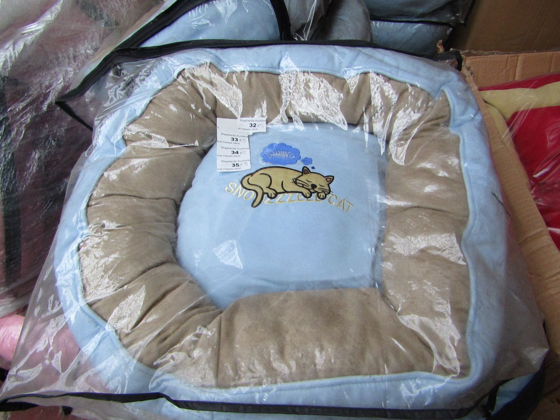 5x Snoozzzeee Cat - Baby Blue Donut Cat Bed - (20"/51cm) - All New & Packaged.