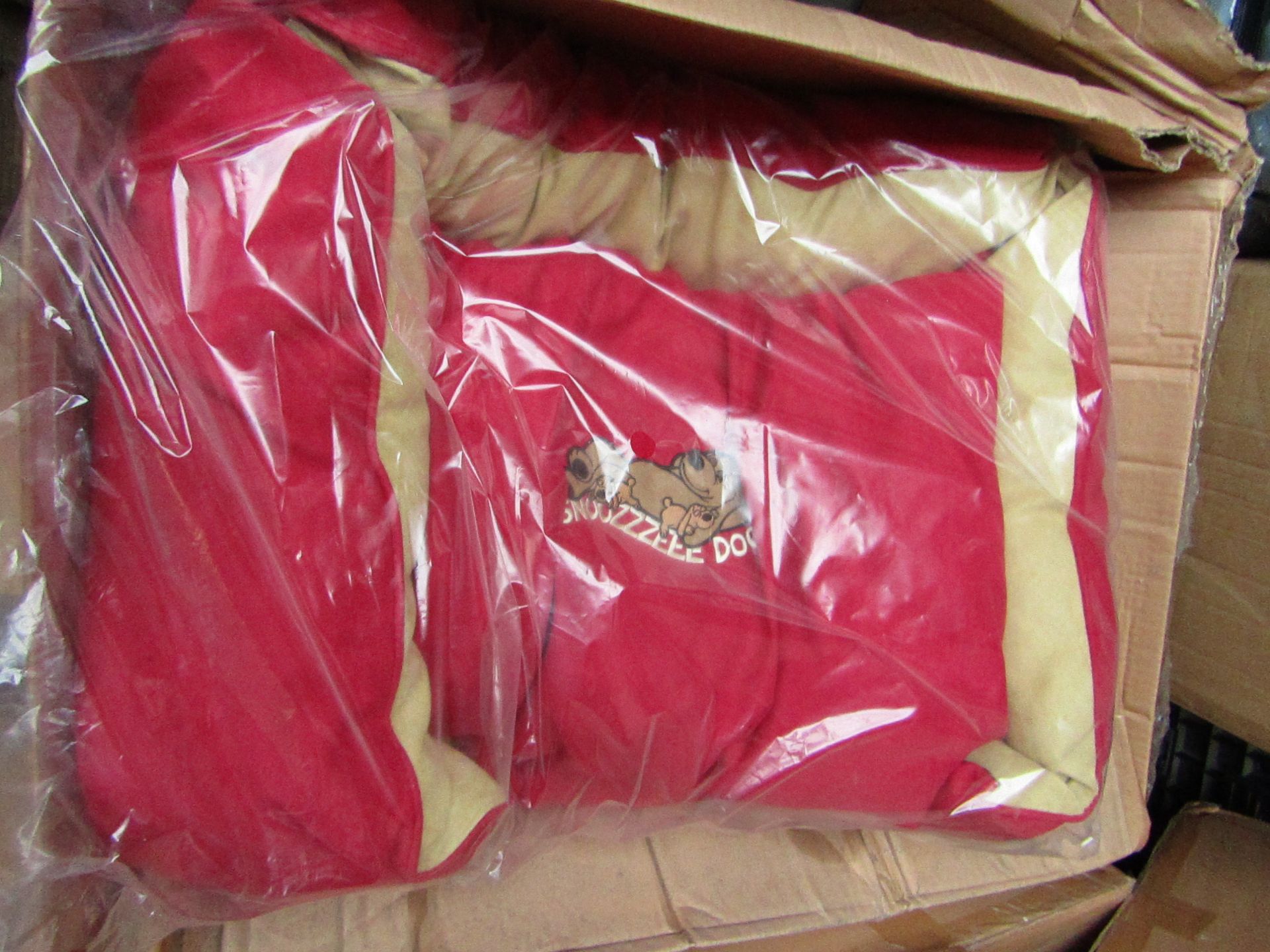 4x Snoozzzeee Dog - Cherry Red Sofa Dog Bed (32") - All New & Packaged.