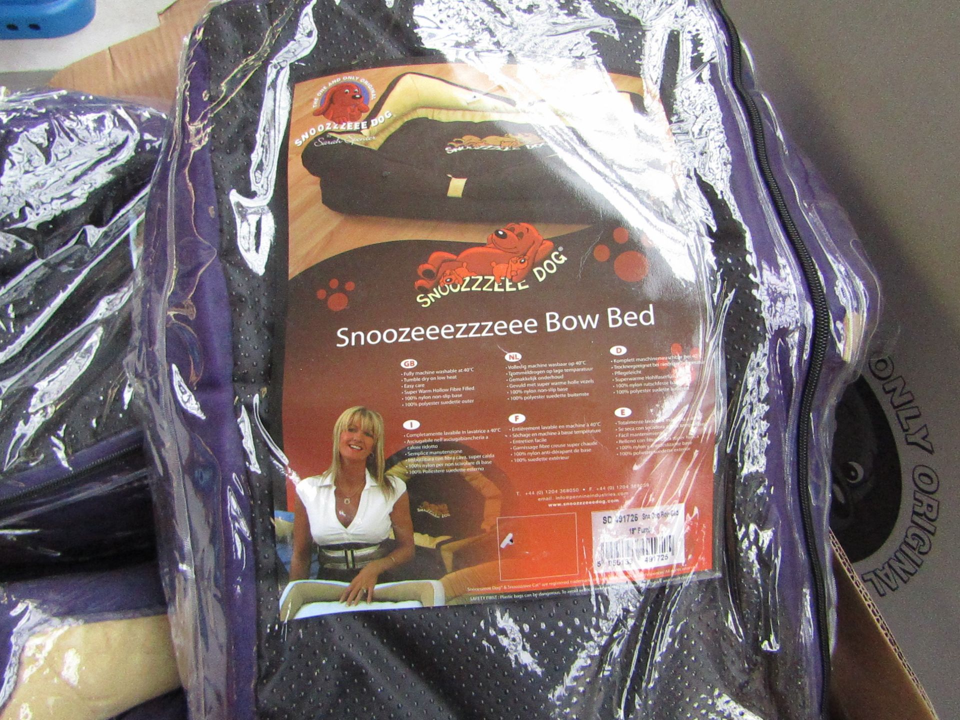 5x Snoozzzeee Dog - Bow Purple Dog Bed (19") - All New & Packaged.