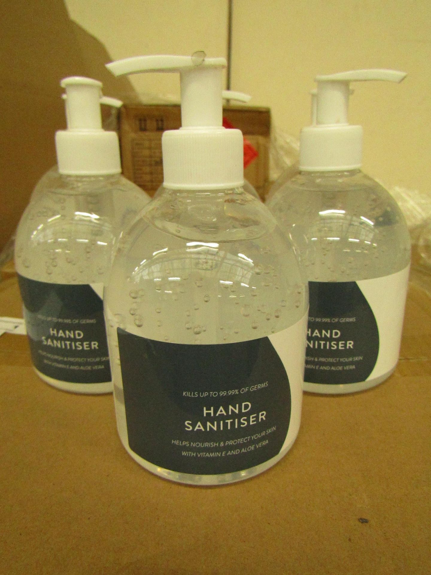 6 x 500ml Hand Santisers In Pump Bottles. New. Kills upto 99% Of Germs.