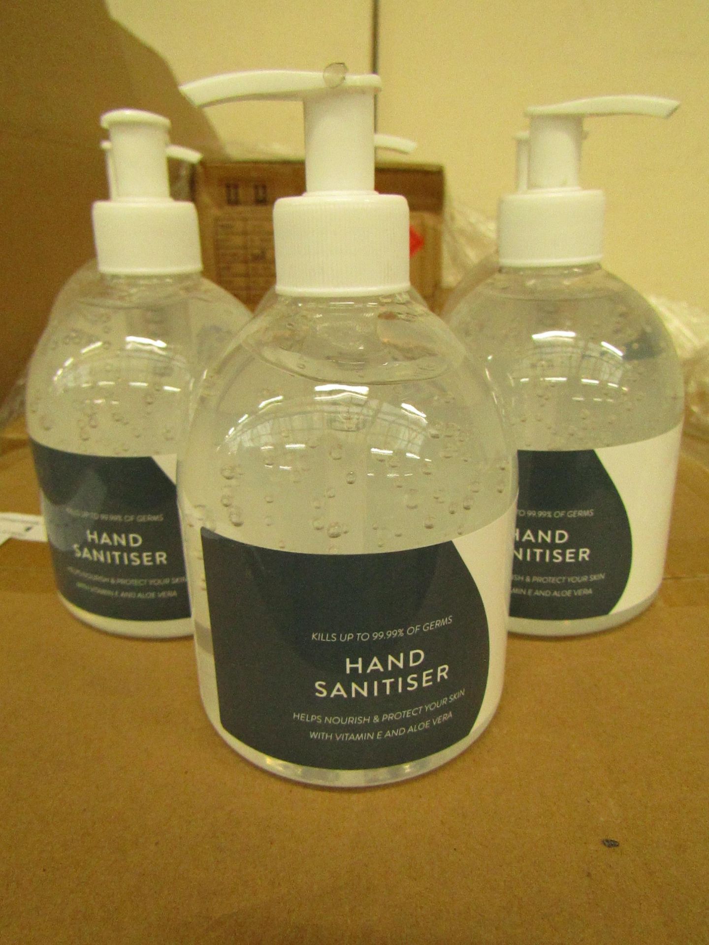 6 x 500ml Hand Santisers In Pump Bottles. New. Kills upto 99% Of Germs.