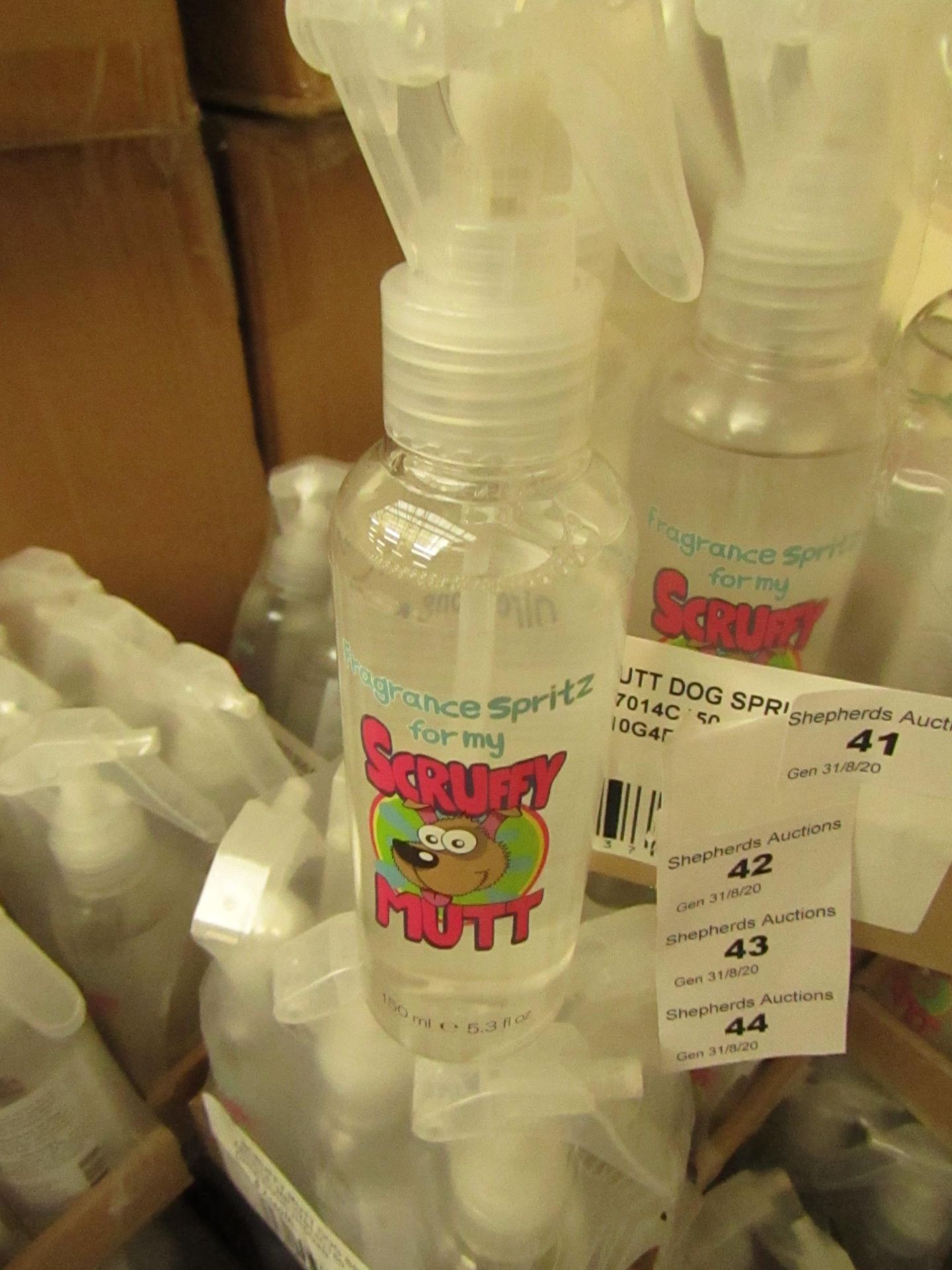 12 x 150ml Scruffy Mutt Spritz Sprays. Unused