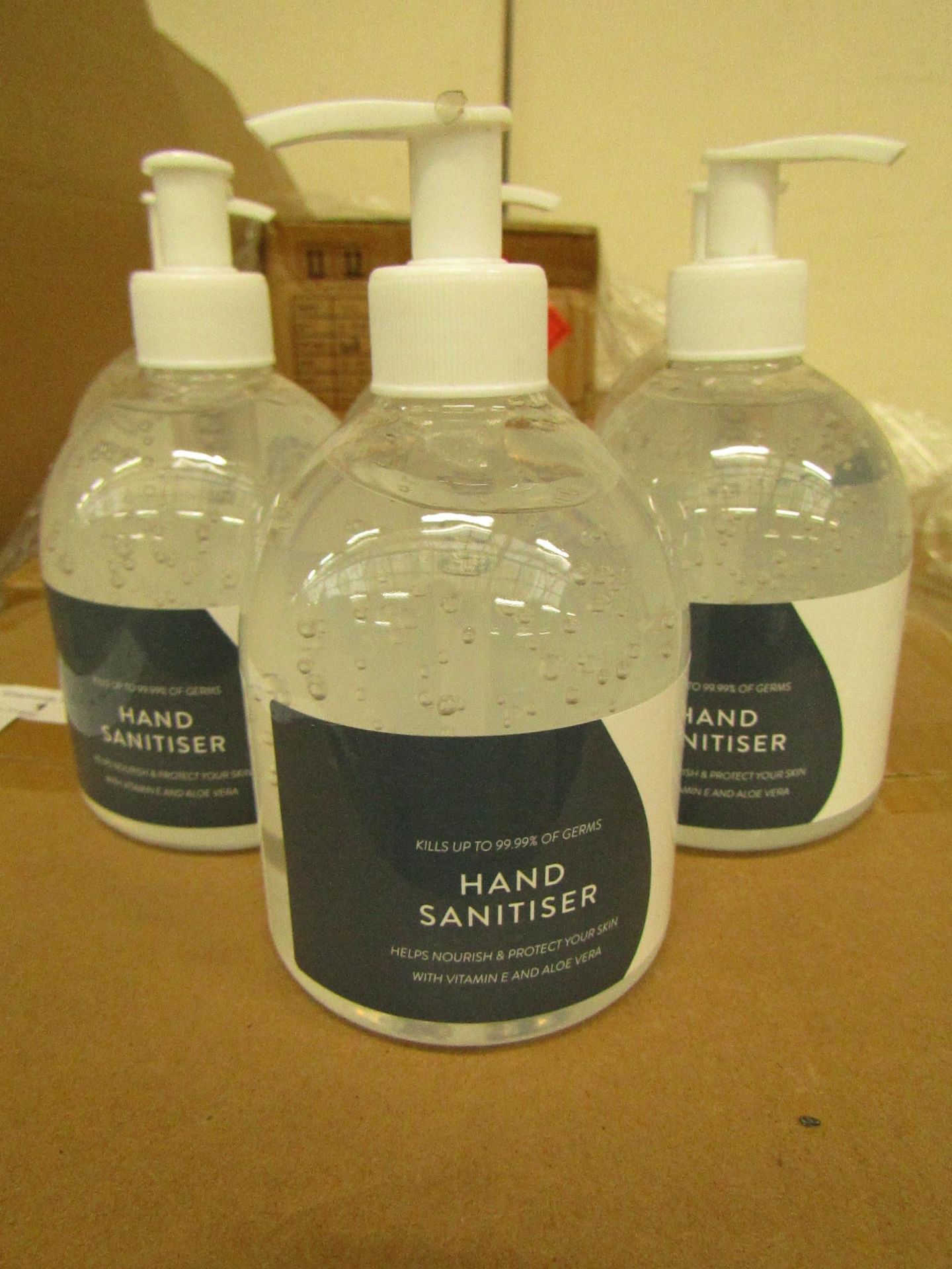 6 x 500ml Hand Santisers In Pump Bottles. New. Kills upto 99% Of Germs.