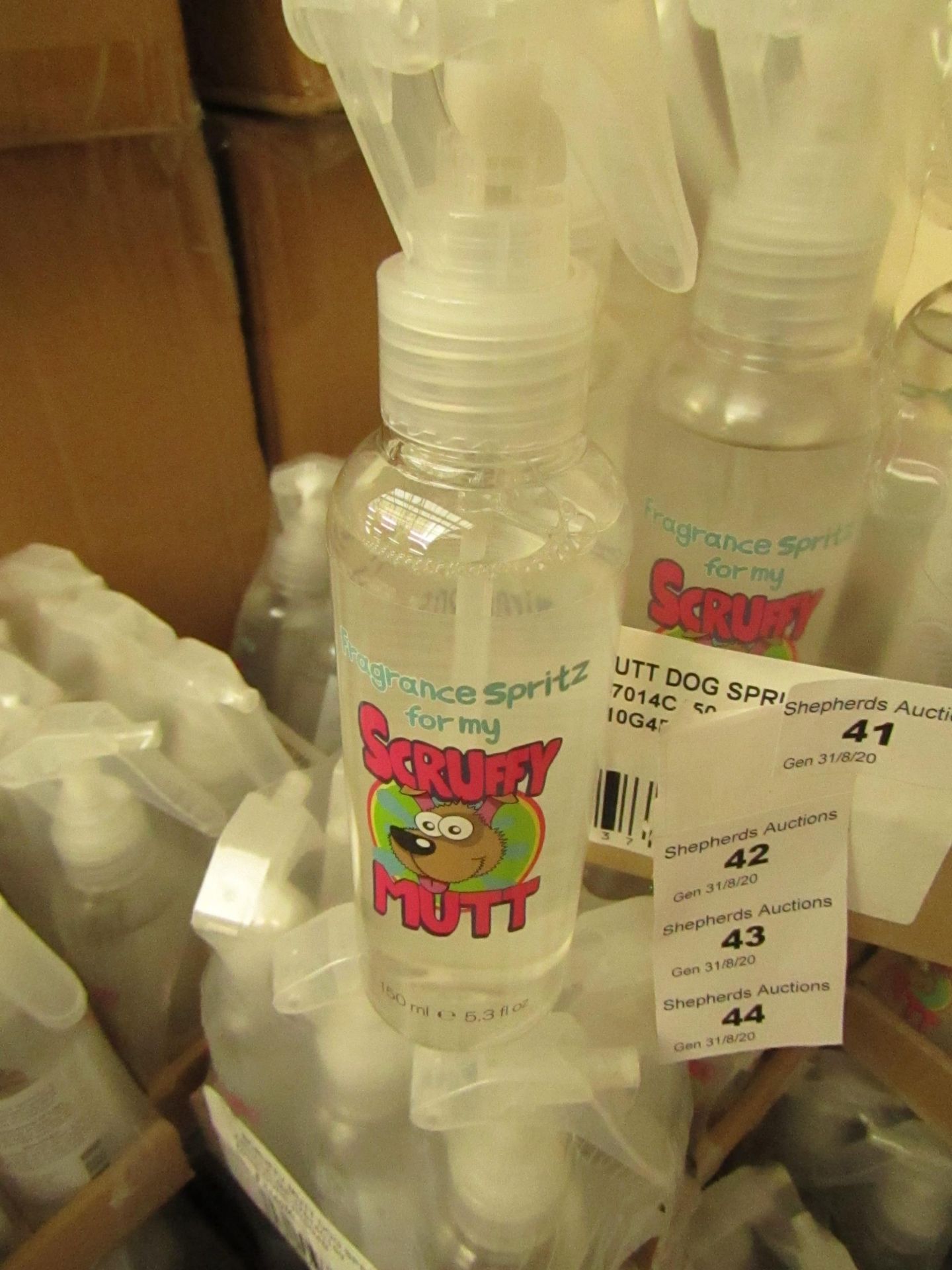 12 x 150ml Scruffy Mutt Spritz Sprays. Unused