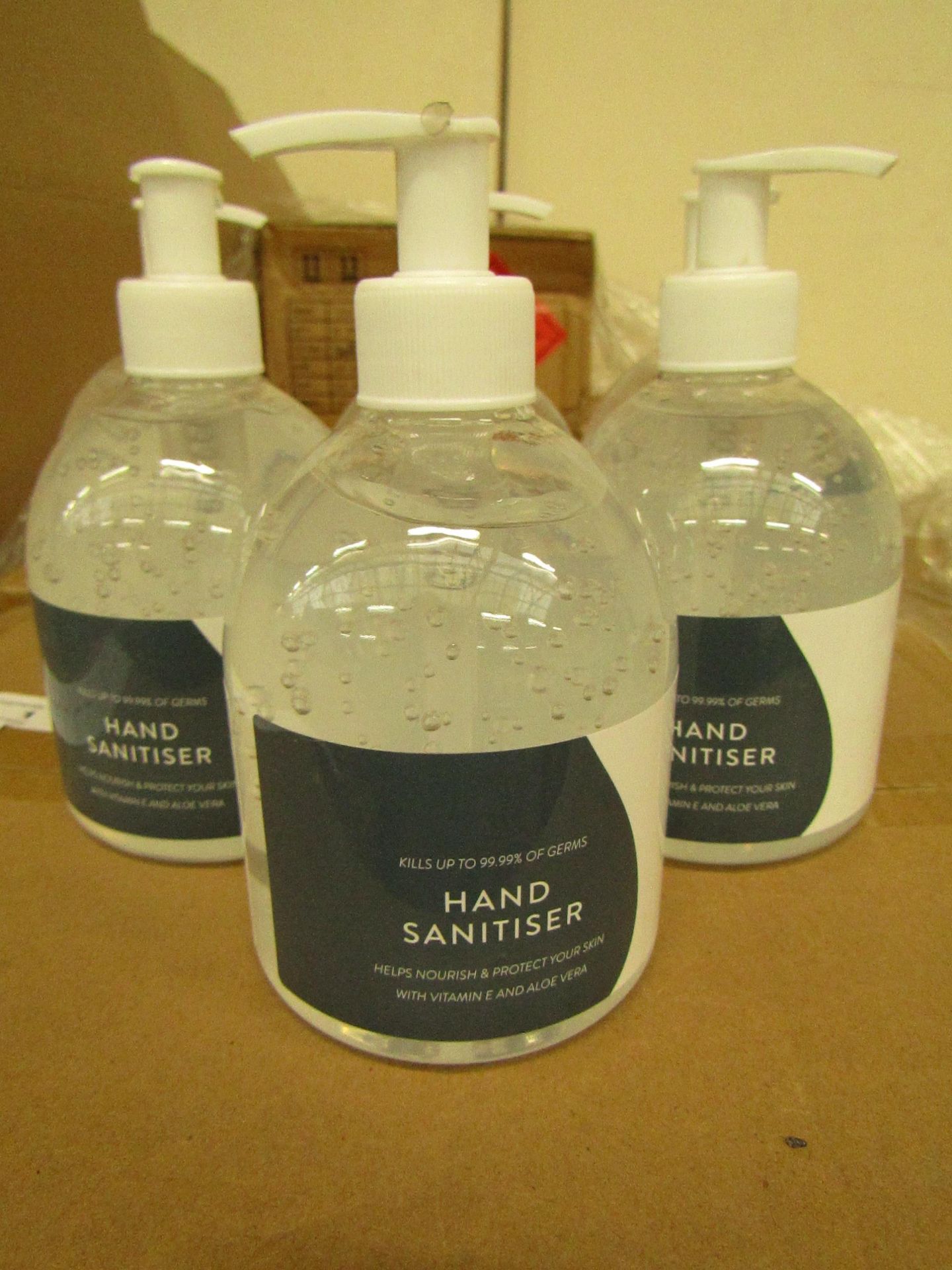 6 x 500ml Hand Santisers In Pump Bottles. New. Kills upto 99% Of Germs.