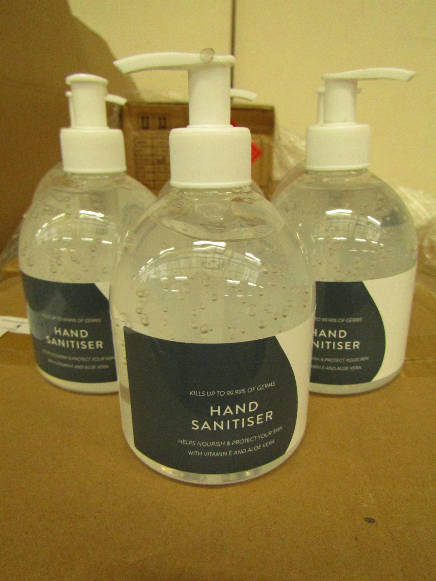 6 x 500ml Hand Santisers In Pump Bottles. New. Kills upto 99% Of Germs.