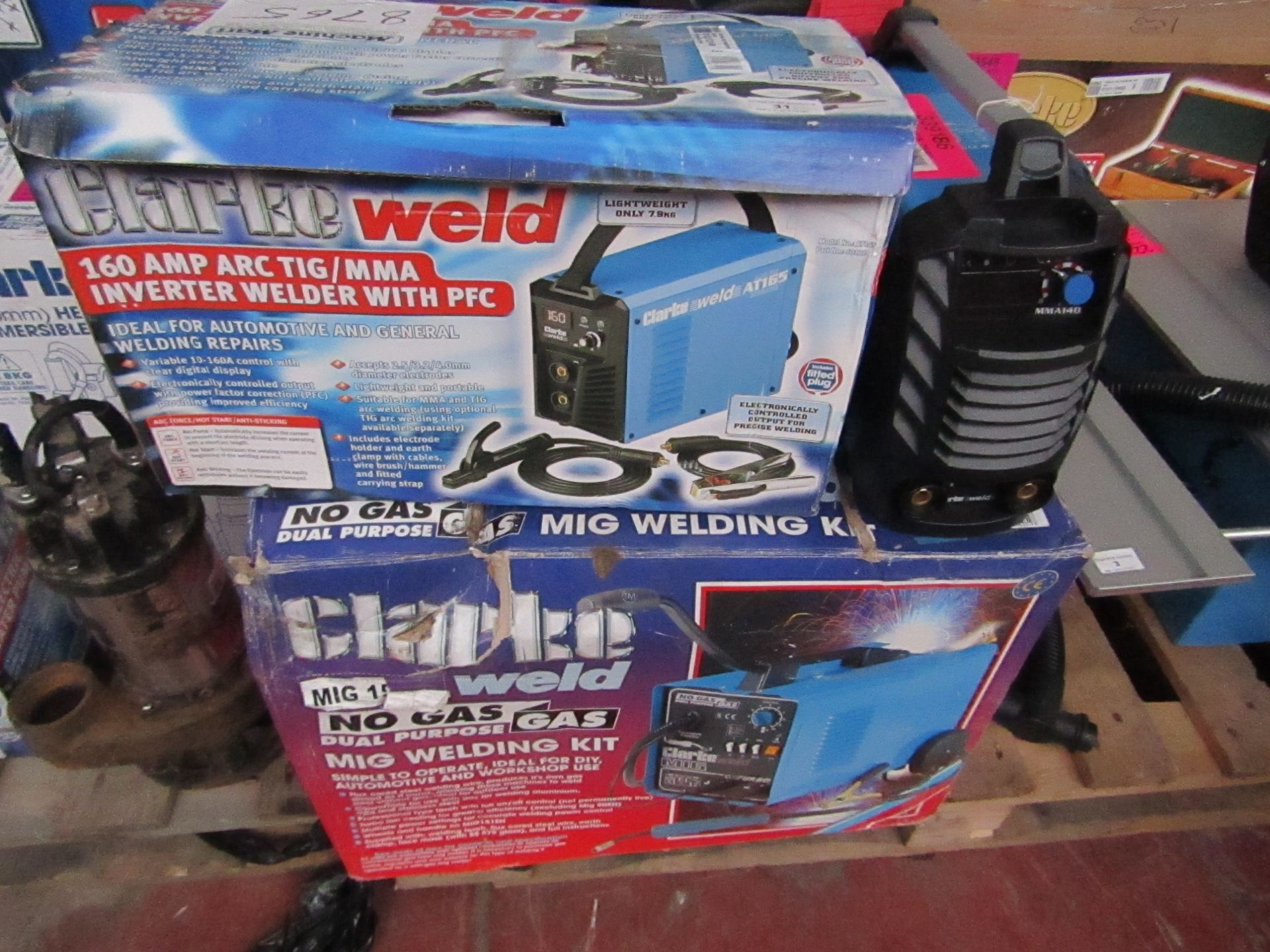 1x CL WELD MIG151EN 230 8765, 1x CL WELD AT165 230V I 8765, 1x CL WELD MMA140 230V 8765, This lot is