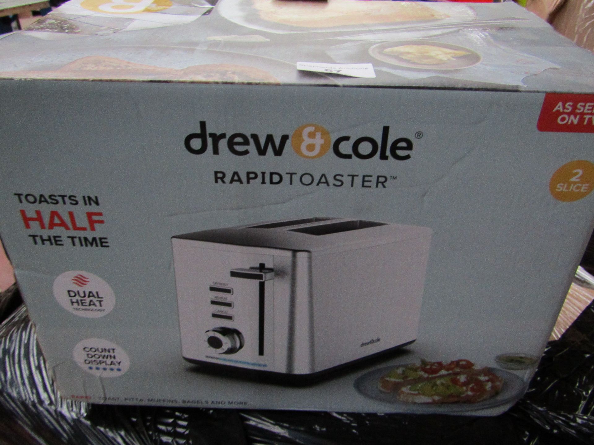 | 1X | DREW AND COLE 2 SLICE RAPID TOASTER | REFURBISHED AND BOXED | NO ONLINE RE-SALE | SKU - | RRP