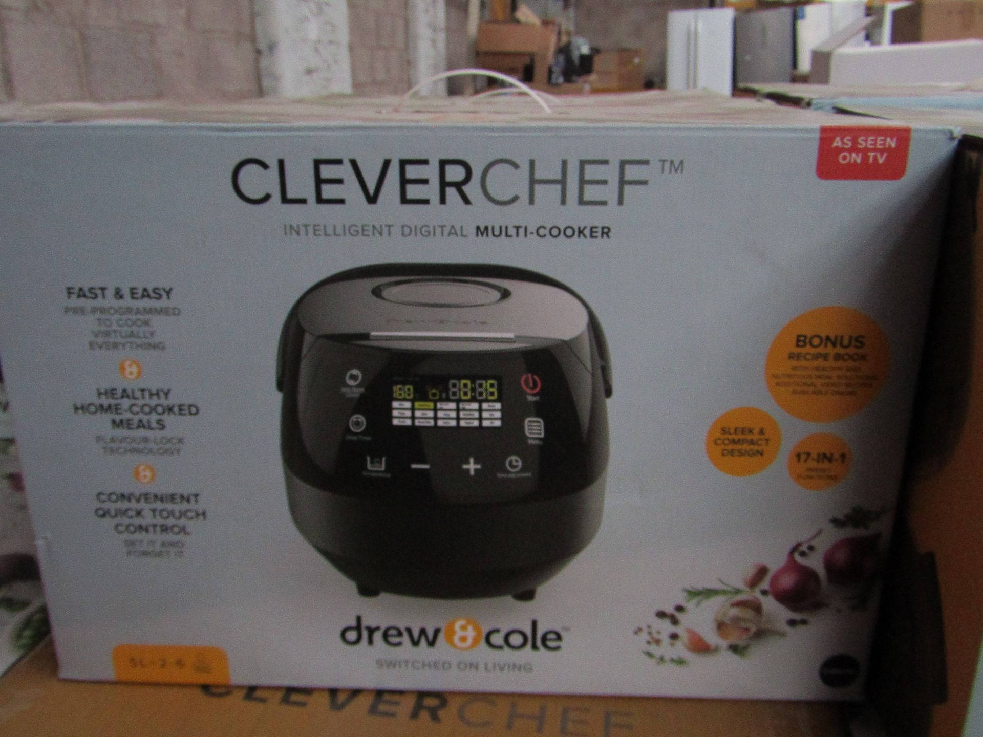 | 1X | DREW AND COLE CLEVER CHEF | BOXED AND REFURBISHED | NO ONLINE RESALE | SKU - | RRP £ 69.