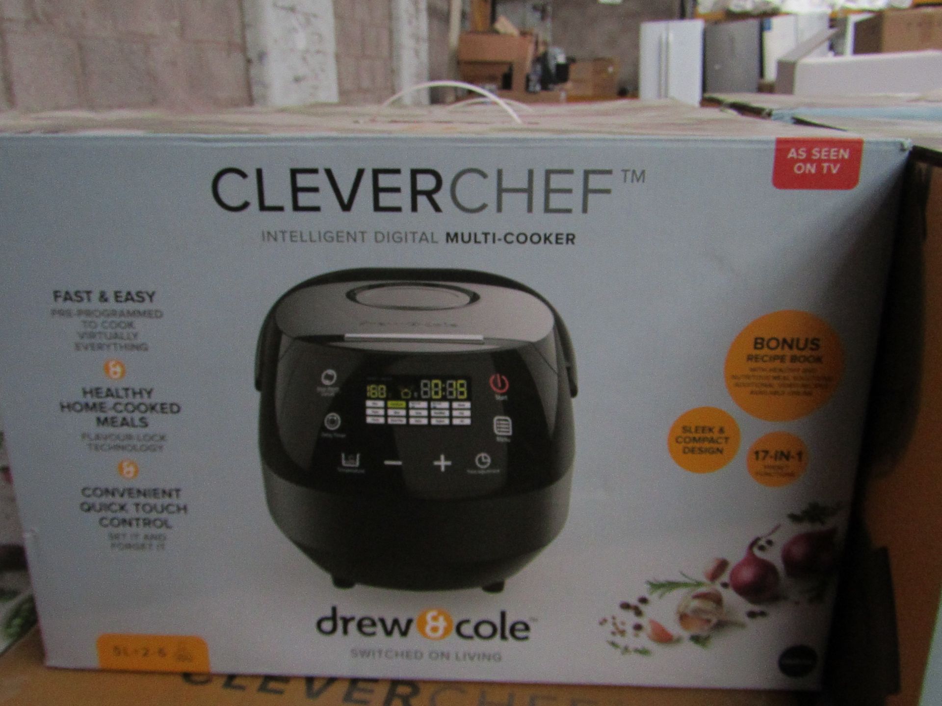 | 1X | DREW AND COLE CLEVER CHEF | BOXED AND REFURBISHED | NO ONLINE RESALE | SKU - | RRP £ 69.