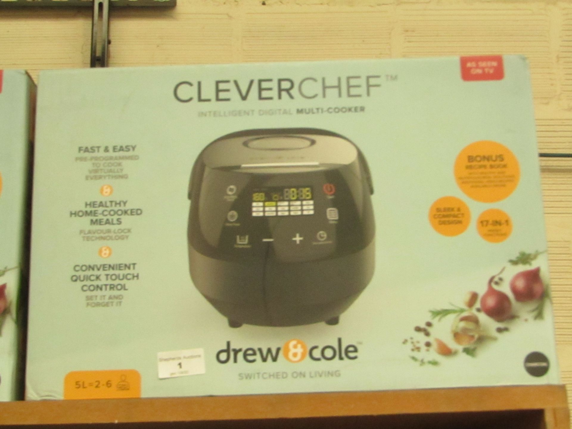 | 1X | DREW AND COLE CLEVER CHEF | BOXED AND REFURBISHED | NO ONLINE RESALE | SKU - | RRP £ 69.