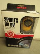 Sports HD DV Water Resistant 1080P Camera. Unused & Boxed.