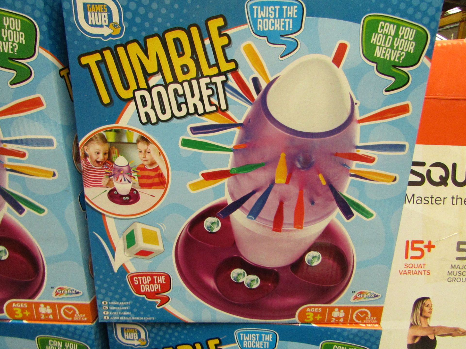 Tumble Rocket Family game. Unused 7 Boxed