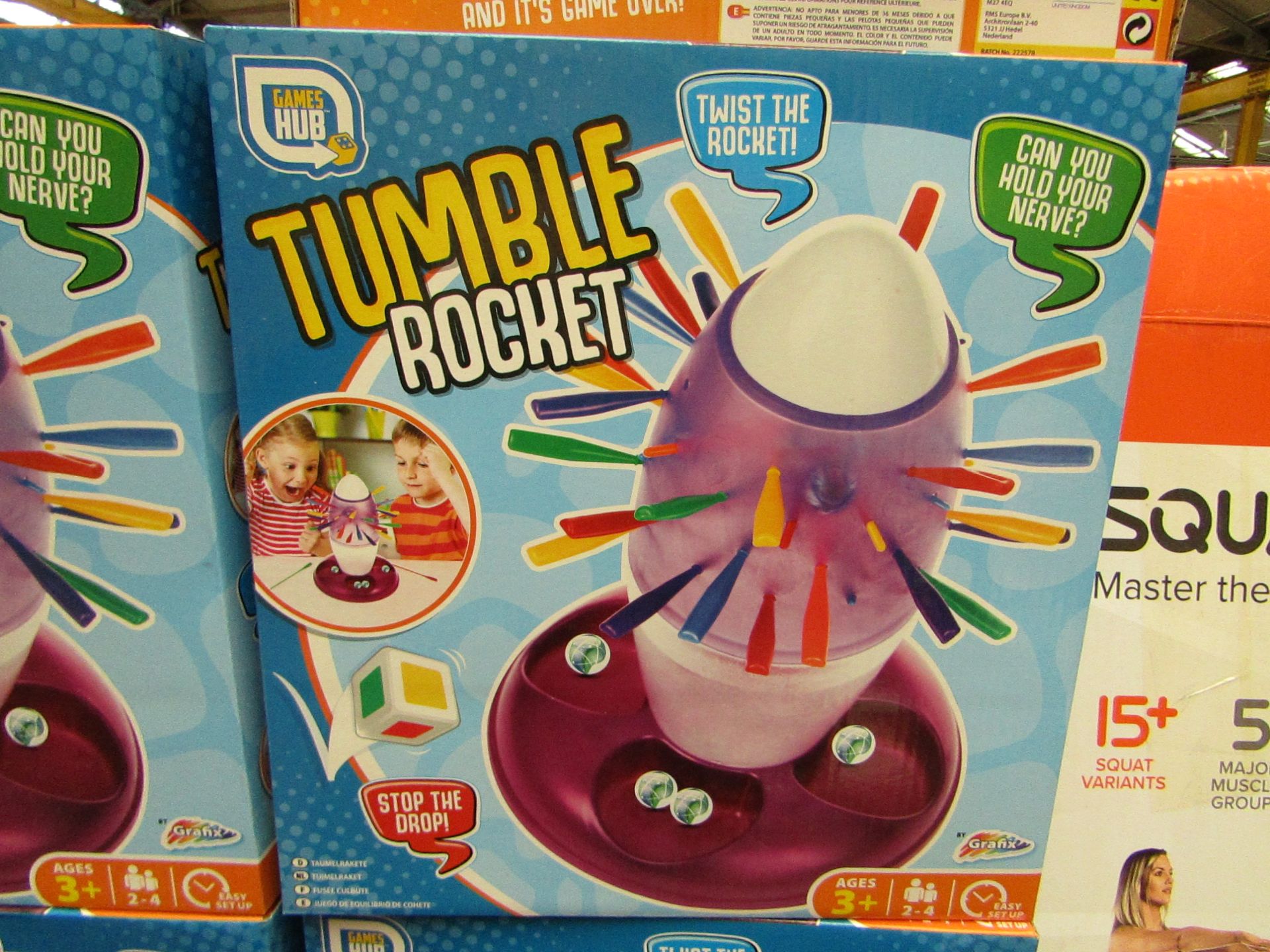 Tumble Rocket Family game. Unused 7 Boxed