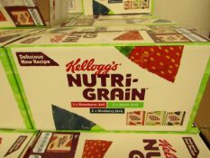 2 Boxes of 42 Kelloggs Nutri grain Bars. BB 08/08/20. Mixed Flavours.