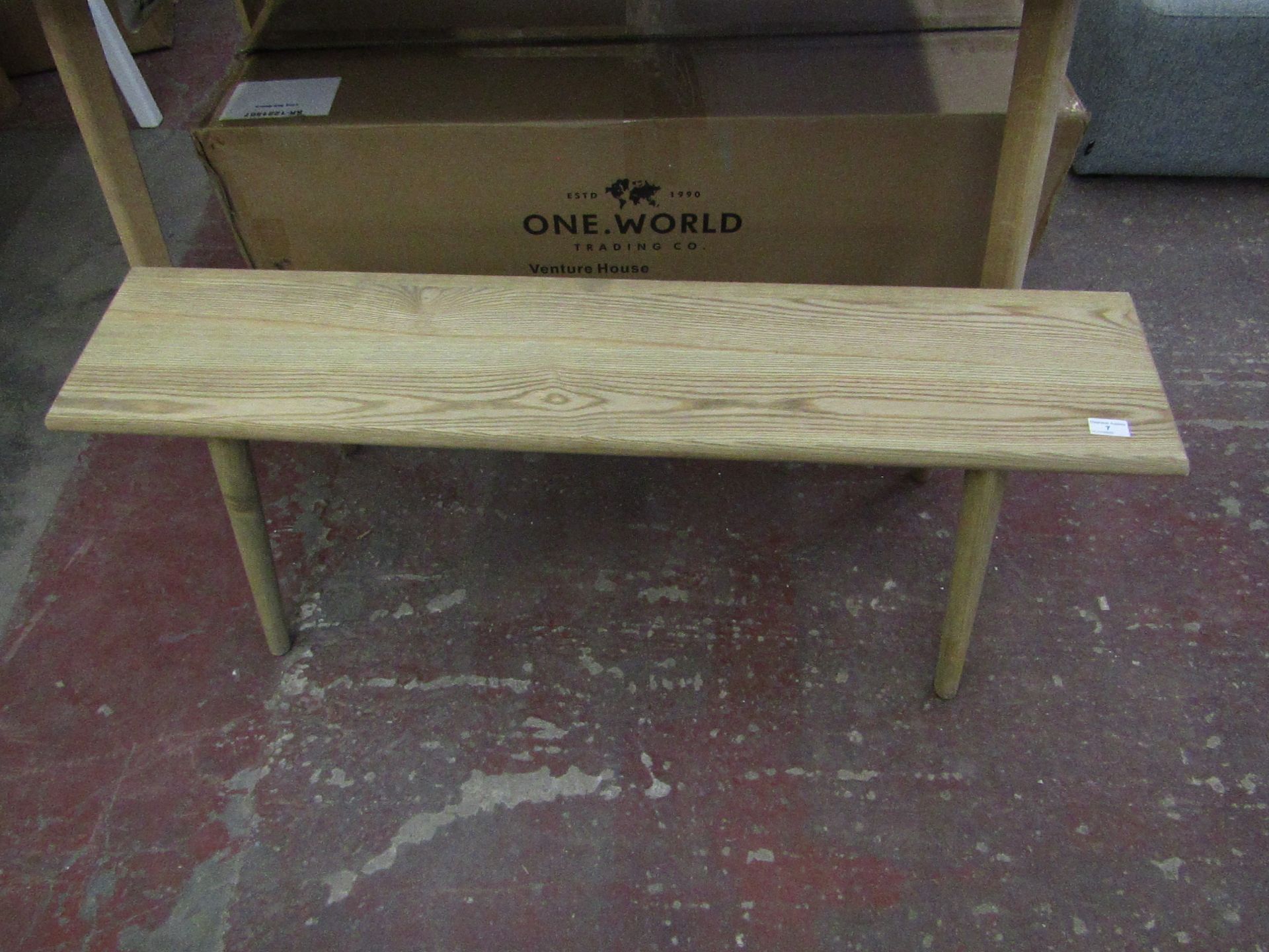 | 1X | COX & COX LONG ASH BENCH 120CM | LOOKS UNUSED (NO GUARANTEE) BOXED | RRP £275|