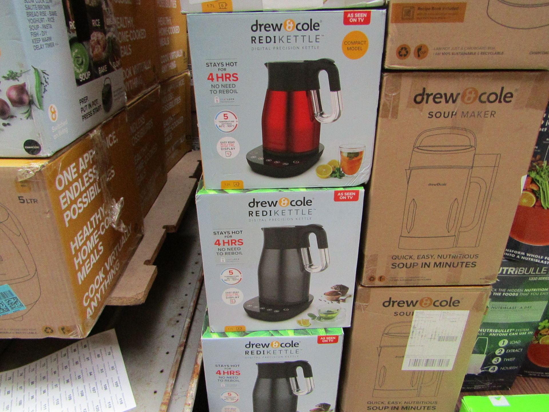 | 5X | DREW AND COLE REDI KETTLES | UNCHECKED AND BOXED | NO ONLINE RESALE | SKU C5060541511682 |