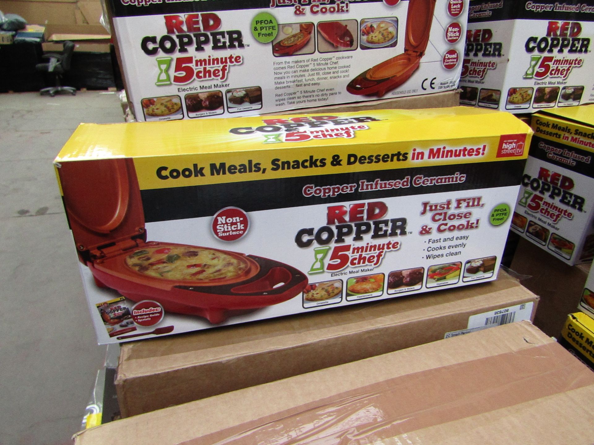 | 10X | RED COPPER CHEF ELECTRIC MEAL MAKERS | UNCHECKED AND BOXED | NO ONLINE RESALE | SKU