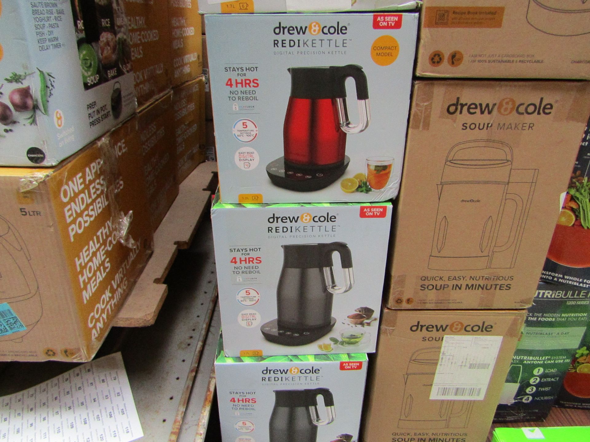 | 5X | DREW AND COLE REDI KETTLES | UNCHECKED AND BOXED | NO ONLINE RESALE | SKU C5060541511682 |