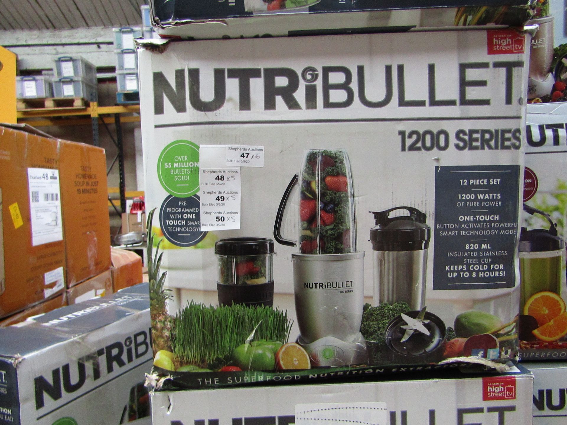 | 6X | NUTRI BULLET 1200 SERIES | UNCHECKED AND BOXED | NO ONLINE RESALE | SKU C5060191464758 |