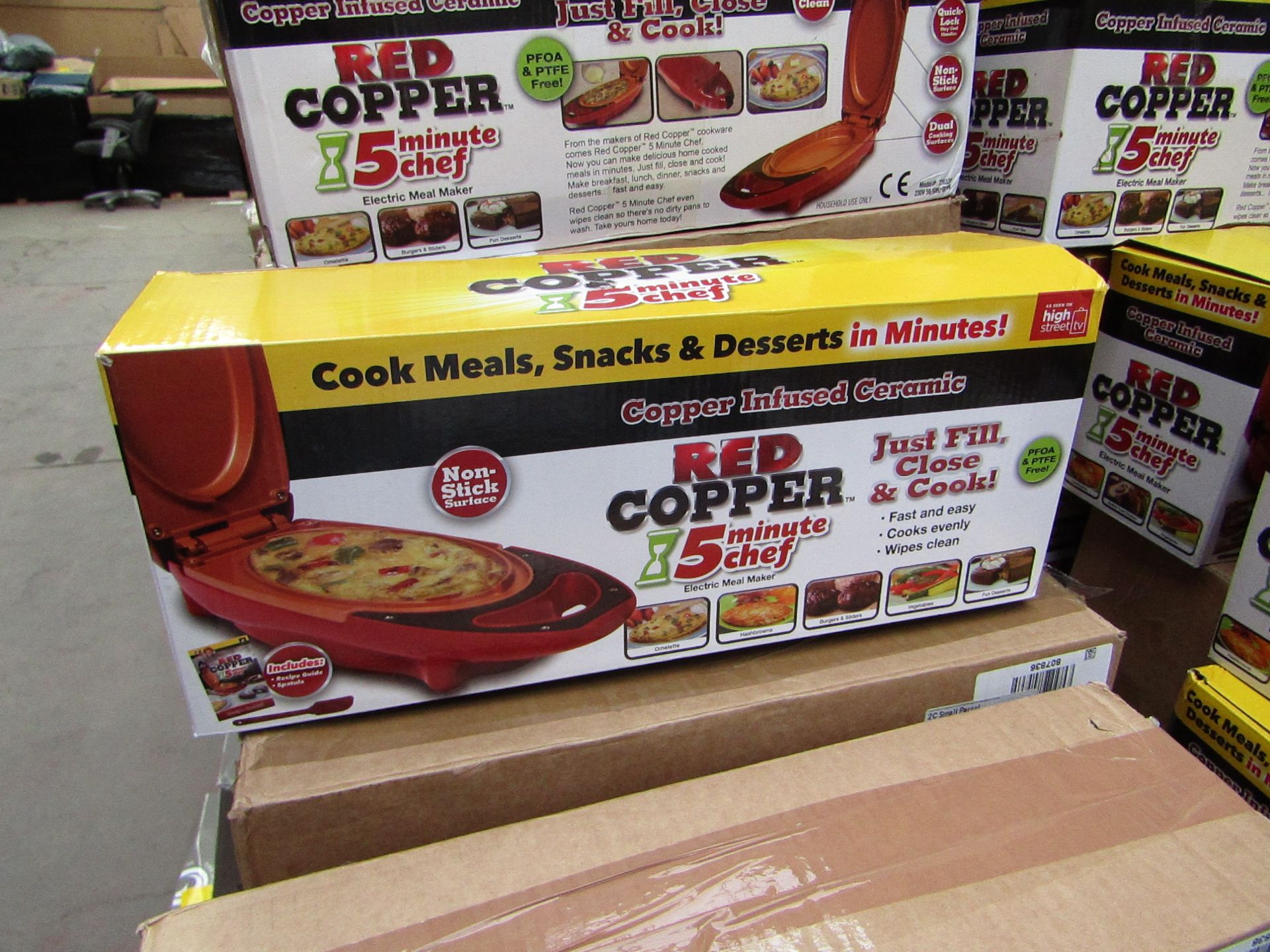 | 10X | RED COPPER CHEF ELECTRIC MEAL MAKERS | UNCHECKED AND BOXED | NO ONLINE RESALE | SKU