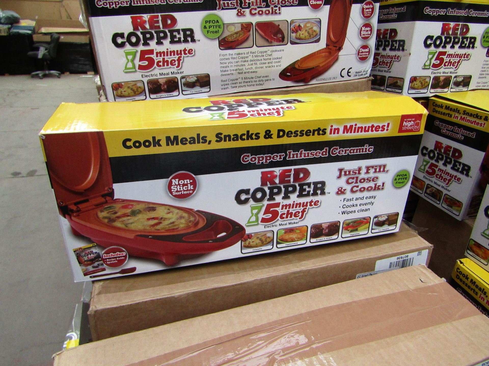 | 10X | RED COPPER CHEF ELECTRIC MEAL MAKERS | UNCHECKED AND BOXED | NO ONLINE RESALE | SKU