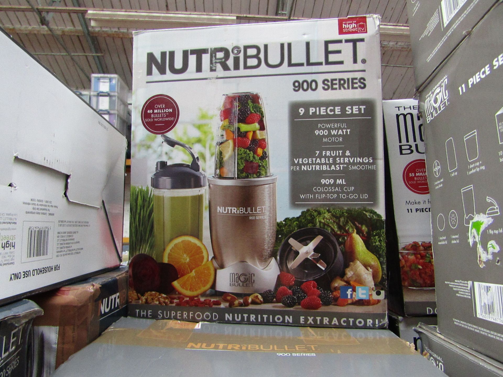 | 5X | NUTRI BULLET 900 SERIES | UNCHECKED AND BOXED | NO ONLINE RESALE | SKU C5060191467353 |