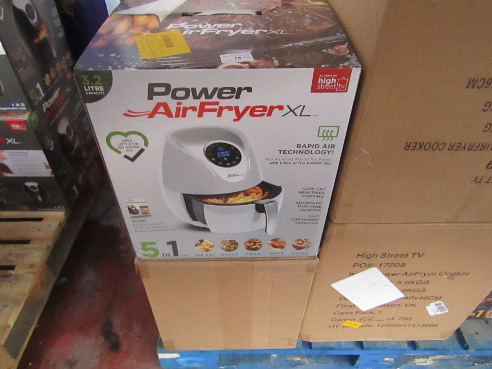 | 6X | POWER AIR FRYER XL 3.2LTR| UNCHECKED AND BOXED SOME MAY BE IN NON PICTURE BROWN BOXES | NO