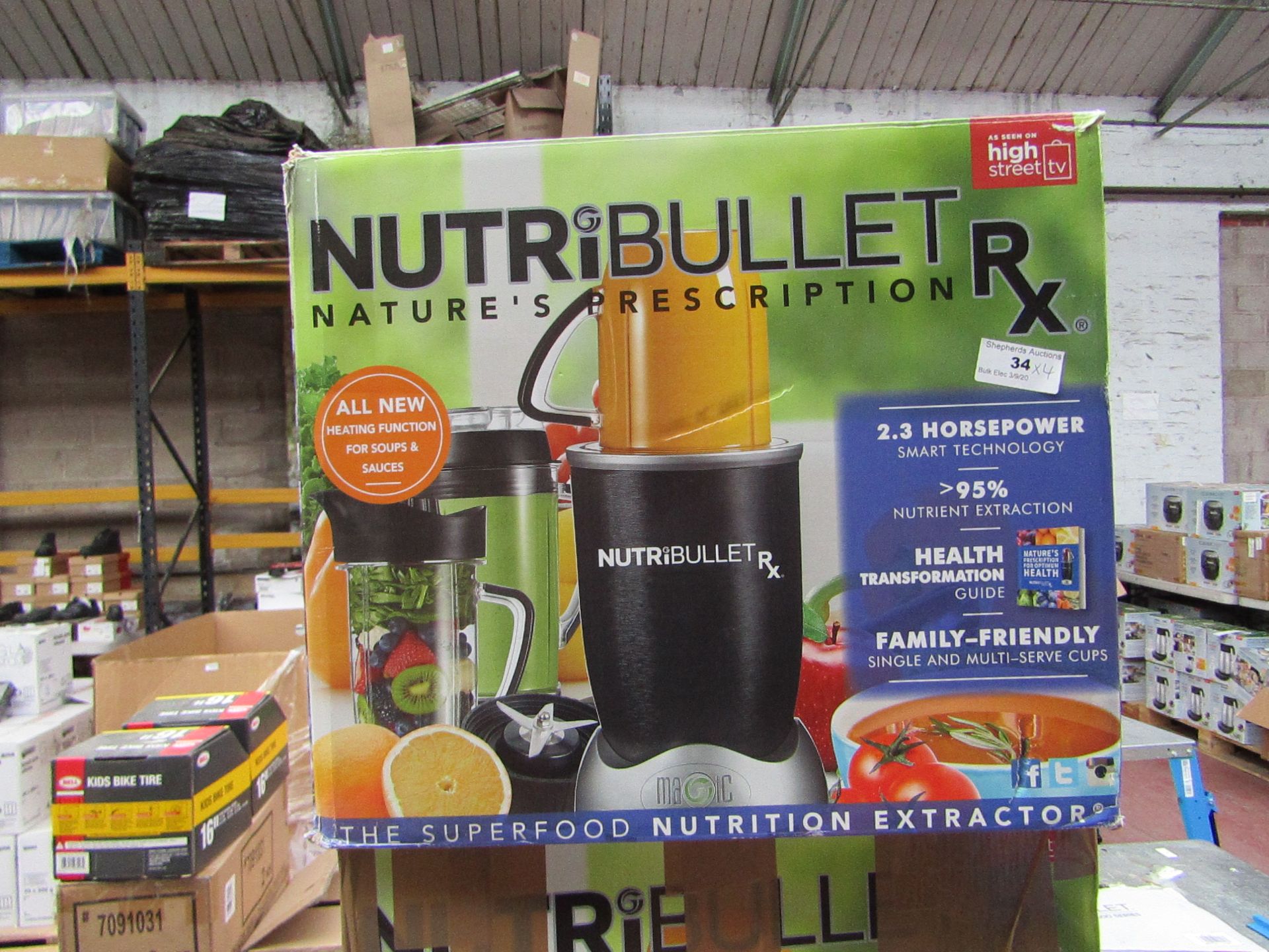 | 4X | NUTRI BULLET RX SERIES HEALTH BLENDERS | UNCHECKED AND BOXED | NO ONLINE RESALE | SKU