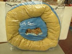 1x Snoozzzeee Dog - Sky Blue Donut Dog Bed (Size 19") - All New & Packaged.