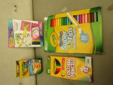 4 Items Being Crayons, Felt tips etc. See Image