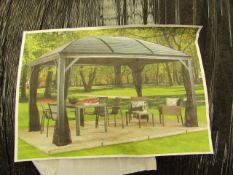 Large Garden gazebo. See Image. Unsure of Size.Will Need a Van To Transport