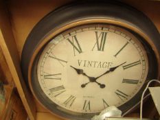Vintage Wall Clock. 58cm Diameter. Packaged