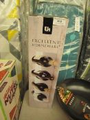 Excellent Houseware 4 Bottle Wall Mounted Wine Holder. Boxed