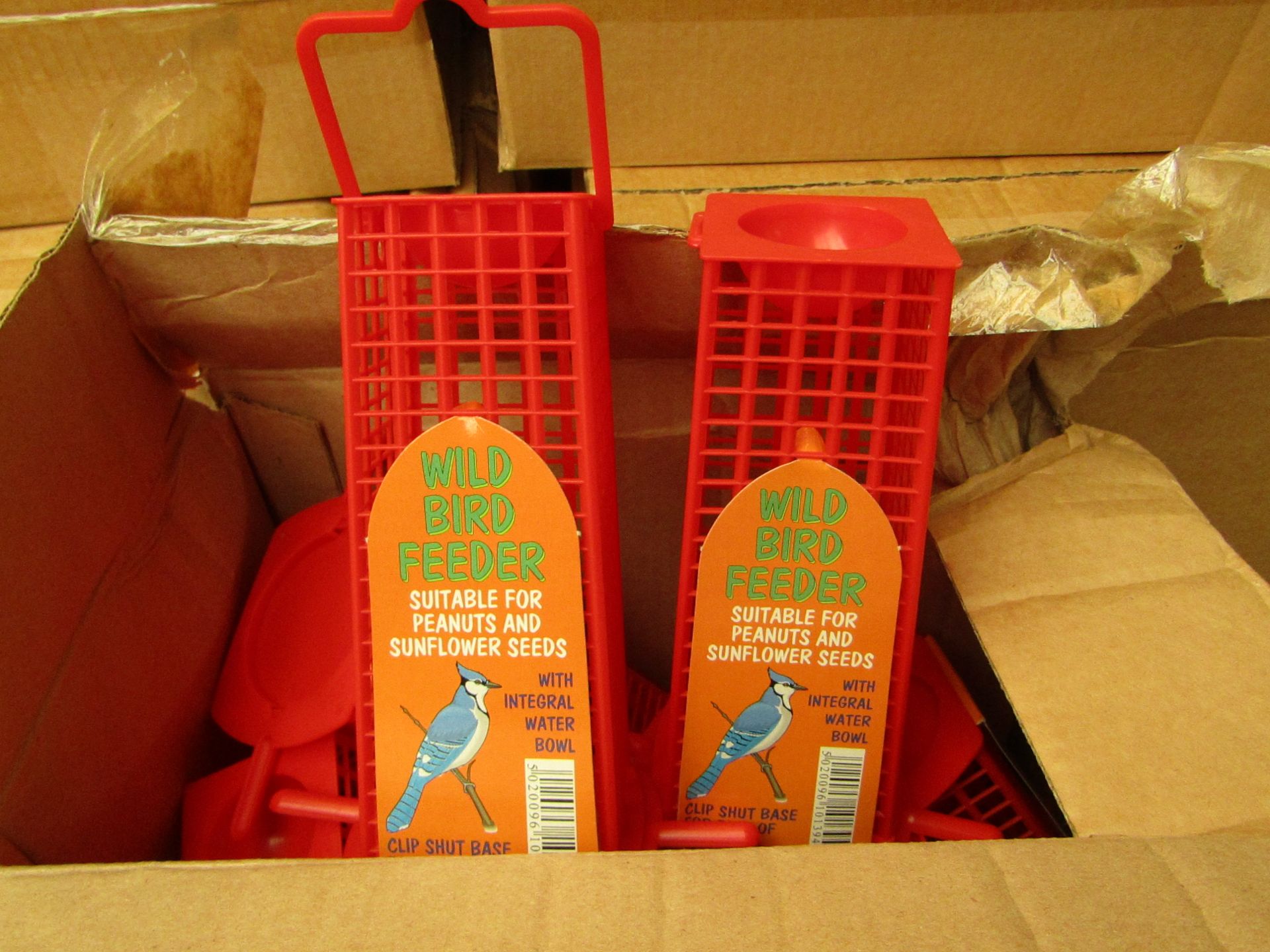 12x Wild Bird Feeder's with Integral Water Bowl - New & Boxed.